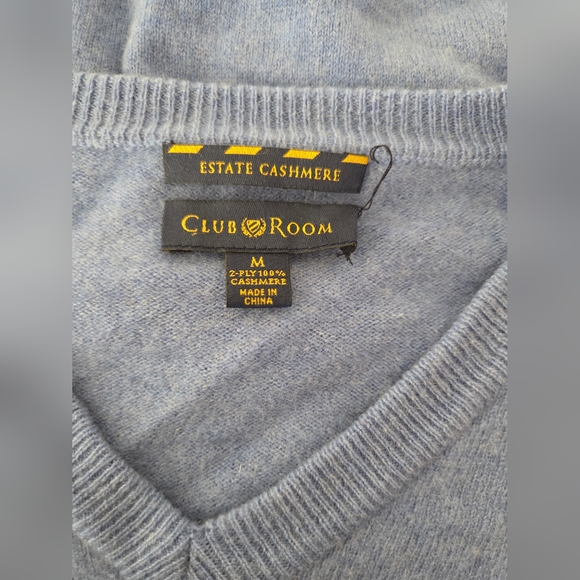 Club Room Estate Cashmere Mens V Neck Sweaters - Picture 4 of 9